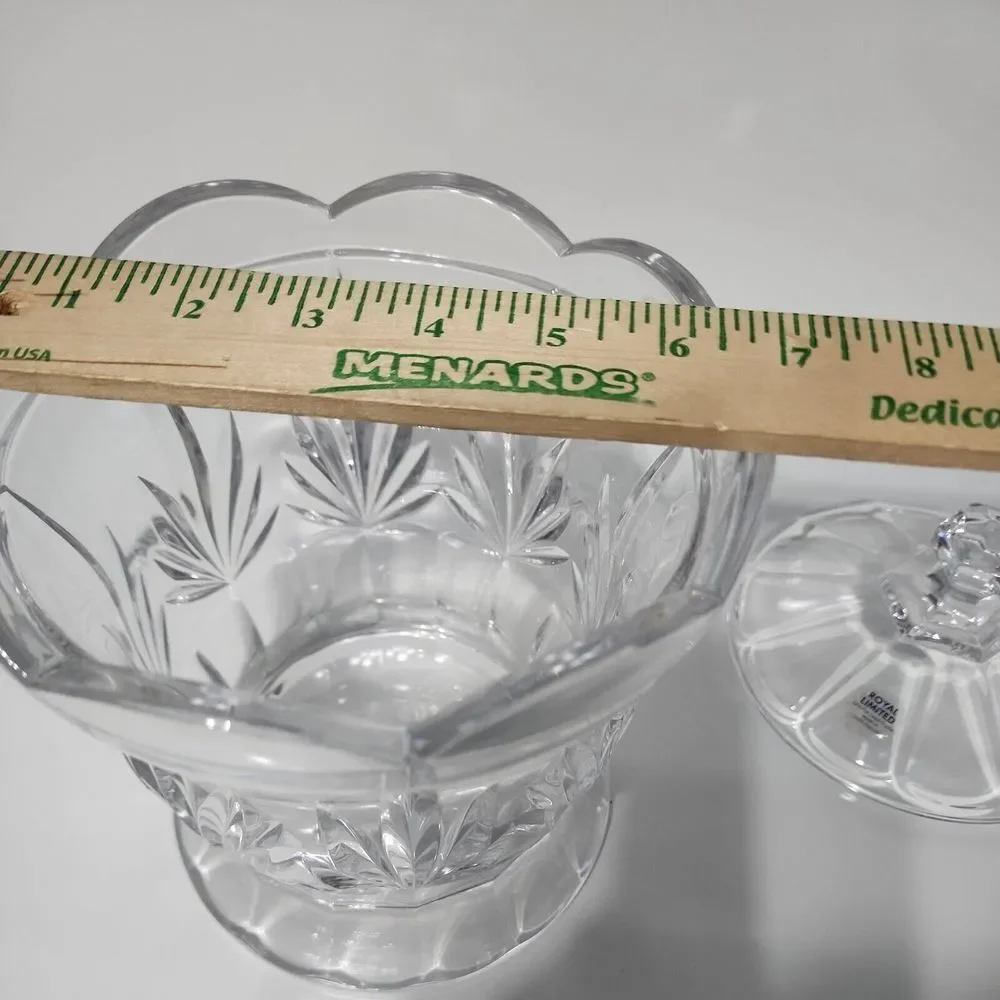 Vintage‎ Royal Limited Crystal Biscuit Barrel